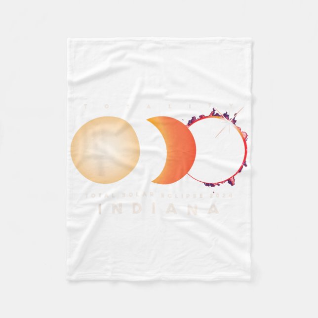 Cobertor De Velo Solar Eclipse 2024 Indiana Total Eclipse America G (Frente)