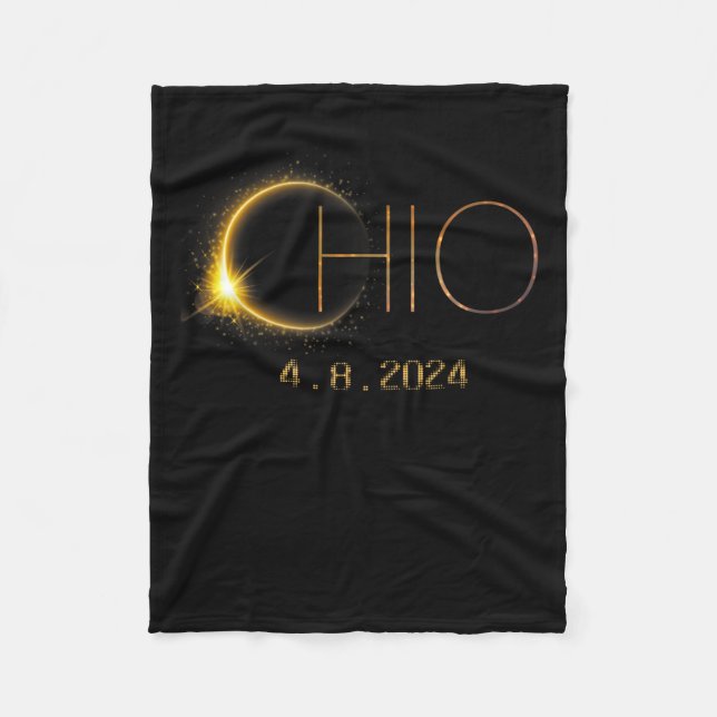Cobertor De Velo Solar Eclipse 2024 Total Solar Eclipse State Ohio (Frente)