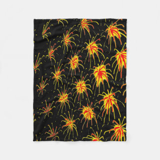 Cobertor De Velo Solar Fireworks Burst Fleece Blanket