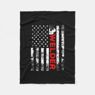 Cobertor De Velo Solder Vintage EUA - American Flag Welder 