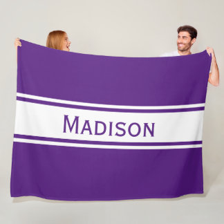 Cobertor De Velo Solid Purple White Stripes Nome Moderno