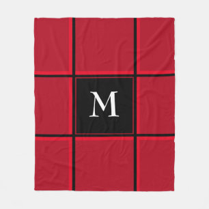 Cobertor De Velo Solteiro Vermelho e Negro Natal Inicial