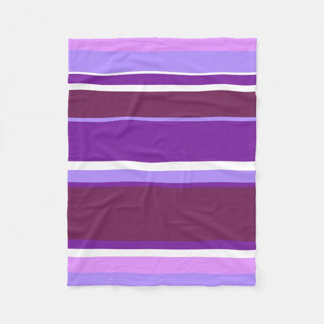 Cobertor De Velo Sombras de listras roxas (Frente)