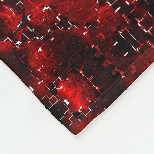 Cobertor De Velo Sombras foliadas de vermelho branco pontilhado (Quina)