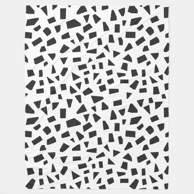 Cobertor De Velo Sombreados - Preto em branco (Frente)