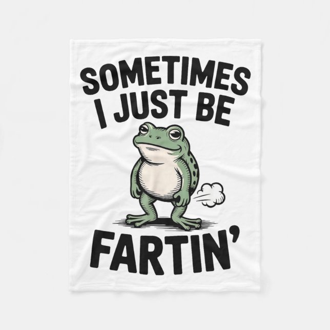 Cobertor De Velo Sometimes I Just Be Farting Funny Frog Meme Animal (Frente)