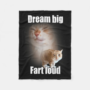 Cobertor De Velo Sonhe Grande Peidar Alto Meme de Gato Dito Diverti
