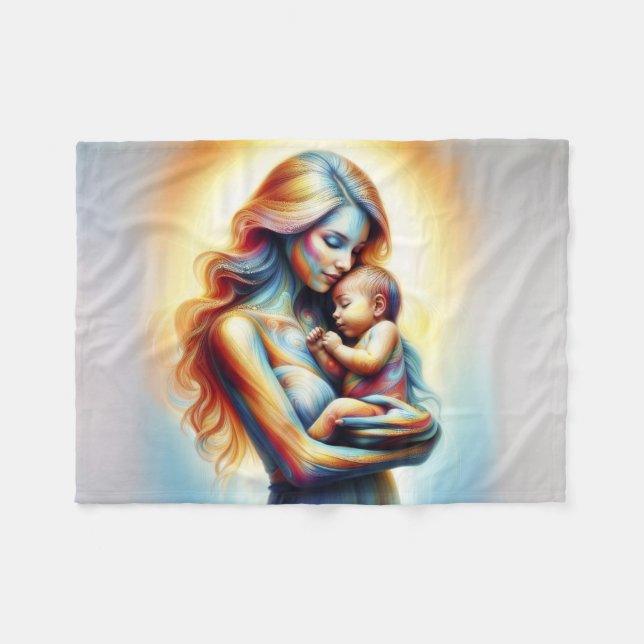 Cobertor De Velo Sonho como fantasia de laços maternos fantasia mãe (Frente (Horizontal))