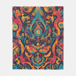 Cobertor De Velo Sonho Surreal Aleatório