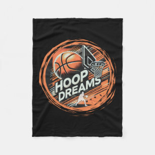 Cobertor De Velo Sonhos Ativos de Hoop de Basquete