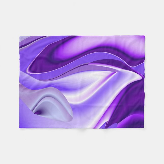 Cobertor De Velo Sonhos de Arco-Íris de Flor Roxo (Frente (Horizontal))