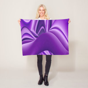 Cobertor De Velo Sonhos de Arco-Íris de Flor Roxo