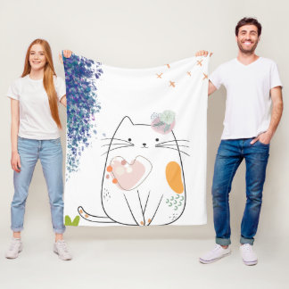 Cobertor De Velo Sonhos de Gatinho Chic Fleece Blanket