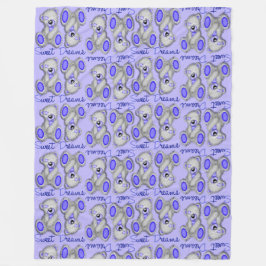 Cobertor De Velo Sonhos Doce Ursinho-ultramarina