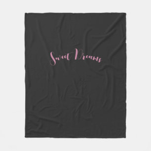 Cobertor De Velo Sonhos Doces Rosa e Carvão