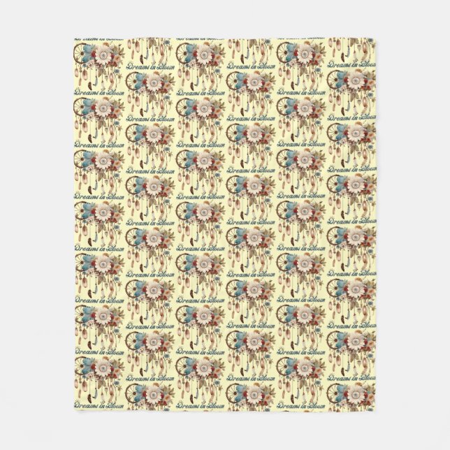Cobertor De Velo Sonhos em Bloom (Frente)
