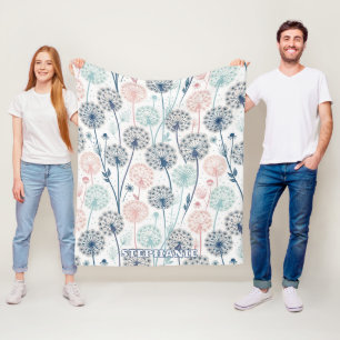 Cobertor De Velo Sonhos Pastel Dandelion - Floral Whimsical