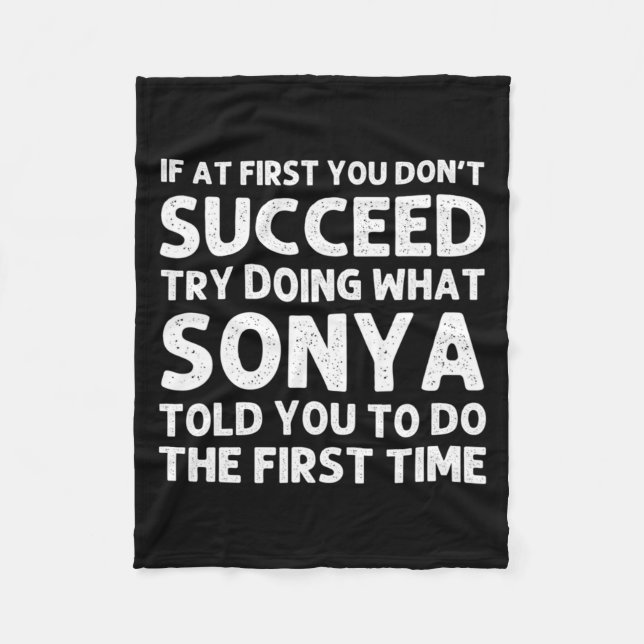 Cobertor De Velo Sonya Name D Birthday Funny Christmas J  (Frente)