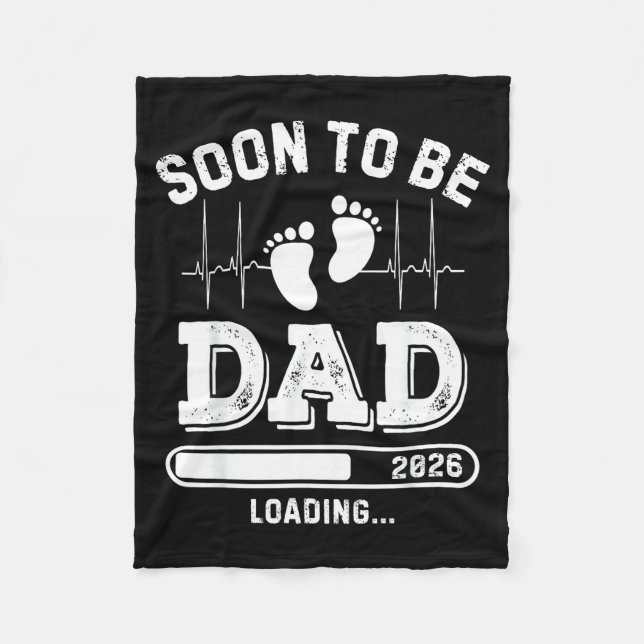 Cobertor De Velo Soon To Be Dad 2026 Loading Baby Announcement For  (Frente)