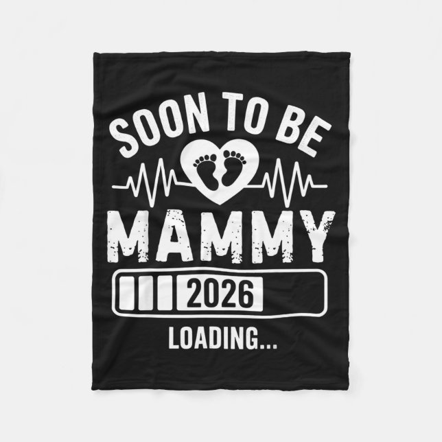 Cobertor De Velo Soon To Be Mammy 26 Loading Pregnancy Announcement (Frente)