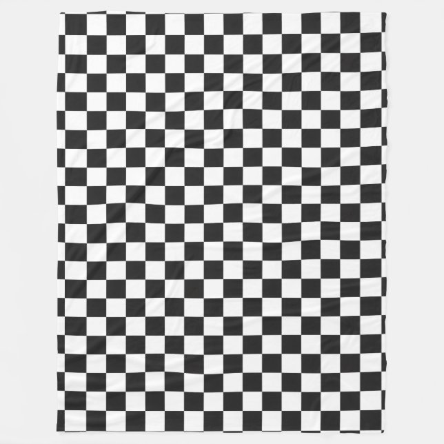 Cobertor De Velo Sophisticated Black and White Checkered Pattern (Frente)