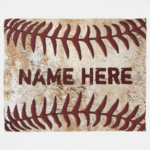 Cobertor De Velo Soquete Russo Personalizado de Basebol, SEU TEXTO
