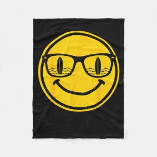 Cobertor De Velo sorriso de óculos de sol de surf aloha reflexo de