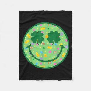 Cobertor De Velo Sorriso trevo groovy rosto dia de st patricks home