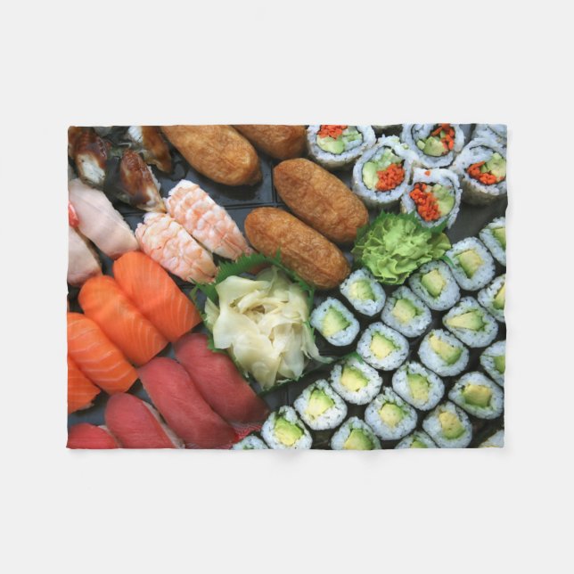 Cobertor De Velo Sortimento de favoritos de sushi japonês (Frente (Horizontal))