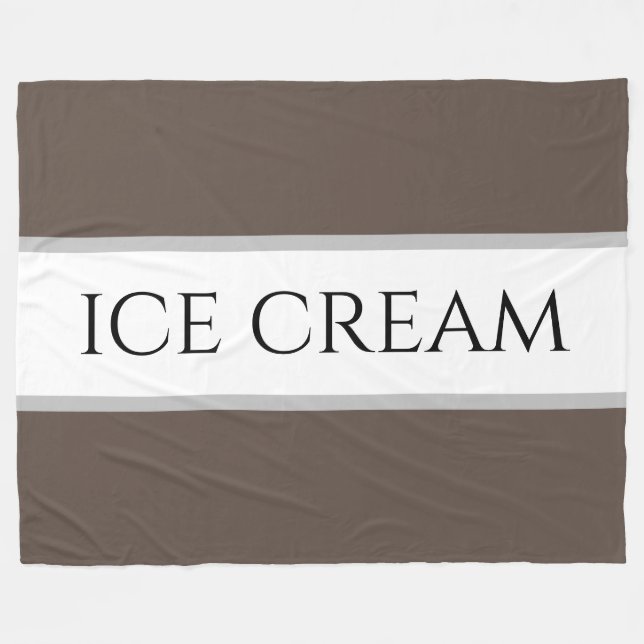 Cobertor De Velo SORVETE Chocolate Castanho Vanilla White Stripes (Frente (Horizontal))