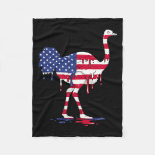 Cobertor De Velo Sorvete de avestruz americano bandeira dos EUA 4 d