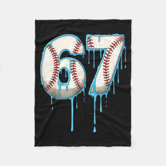 Cobertor De Velo Sorvete de Beisebol Drip 67 Seis Sete Meme Número