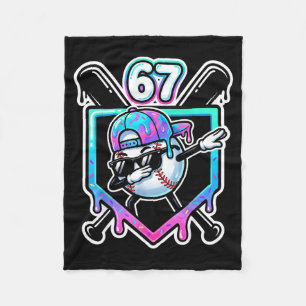 Cobertor De Velo Sorvete De Beisebol Gotejando 67 Jogador Dabbing S