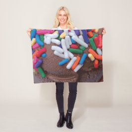 Cobertor De Velo Sorvete de Chocolate Escuro com Espelhos do Arco-Í