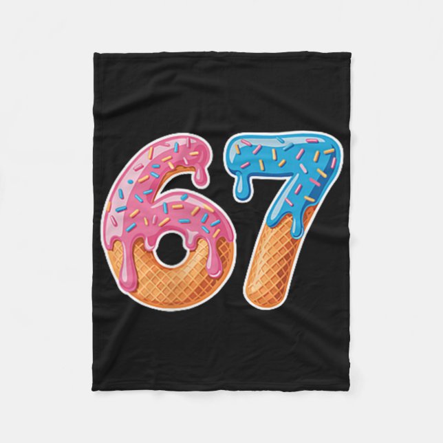 Cobertor De Velo Sorvete Drip Seis Sete 6 7 Meme 67  (Frente)