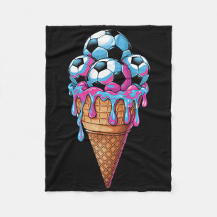 Cobertor De Velo Sorvete Futebol Arte Aquarela Criança Pequena Espo