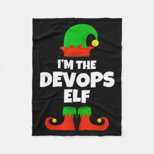 Cobertor De Velo Sou a Família de Pijamas de Natal do Devops Elf En