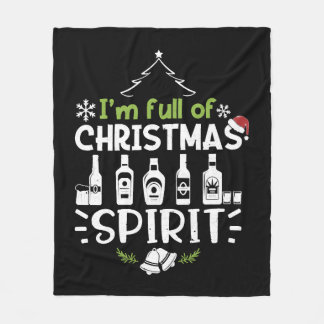 Cobertor De Velo Sou Cheio do Espírito de Natal - Bebendo de Natal