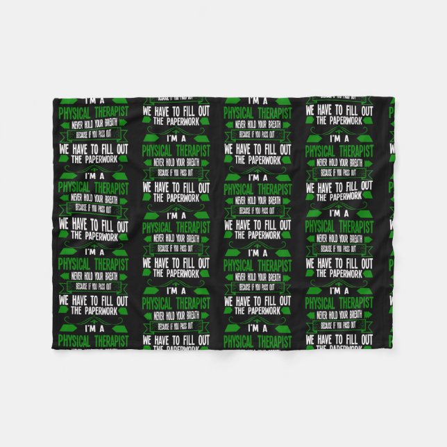 Cobertor De Velo Sou fisioterapeuta.  (Frente (Horizontal))