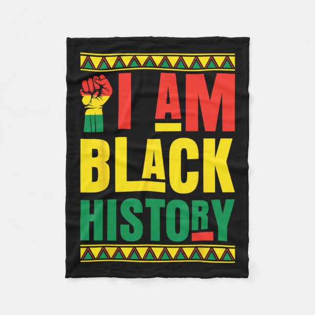 Cobertor De Velo Sou História Negra (Frente)