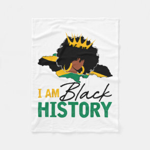 Cobertor De Velo Sou História Negra Jamaica Queen E Jamaican Flag