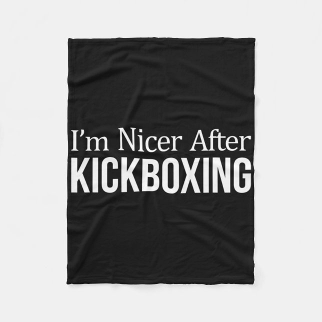 Cobertor De Velo Sou Mais Simpática Depois do Kickboxing -  (Frente)