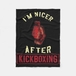 Cobertor De Velo Sou Mais Simpático Depois do Kickboxing Lutador de