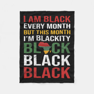 Cobertor De Velo Sou Preto Camiseta Todos os Meses Mas Este Mês Eu