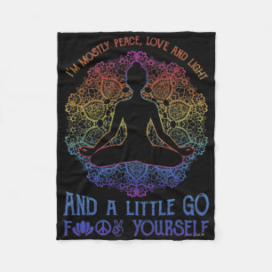 Cobertor De Velo Sou Principalmente Paz Amor E Luz E Um Pouco De Yo
