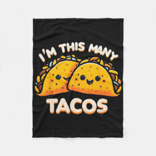 Cobertor De Velo Sou Tantos Tacos Aniversário de Dois Anos Twosday