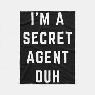 Cobertor De Velo Sou um agente secreto Duh Easy Halloween.