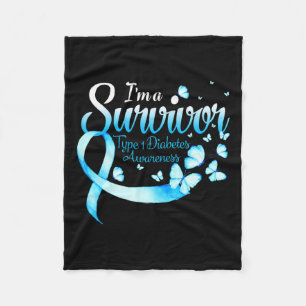 Cobertor De Velo Sou uma Borboleta de Sensibilização para Diabetes