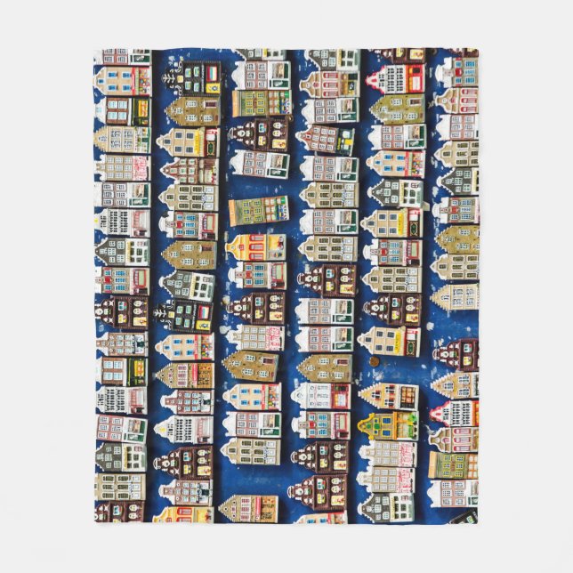 Cobertor De Velo Souvenirs holandesas, cena da rua de Amsterdã. (Frente)