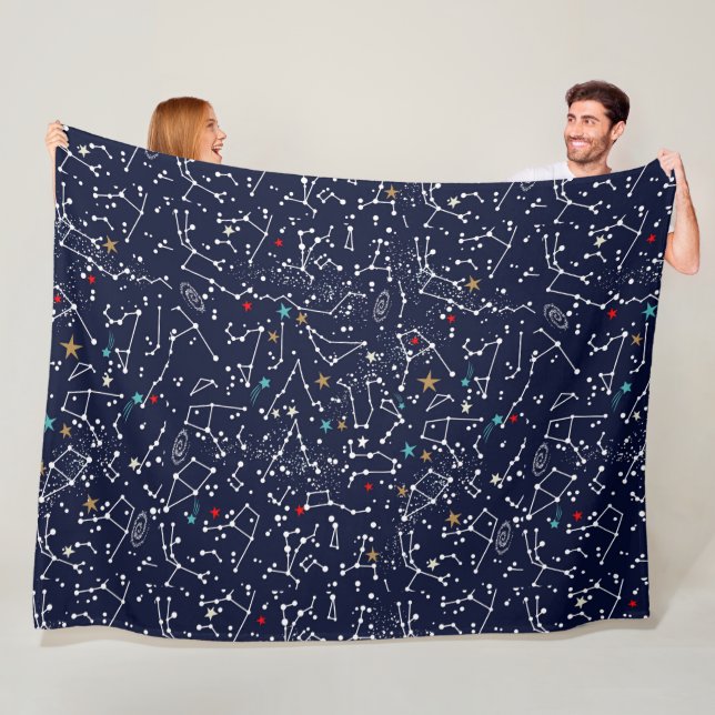 Cobertor De Velo Space Pattern Fleece Blanket (In Situ)